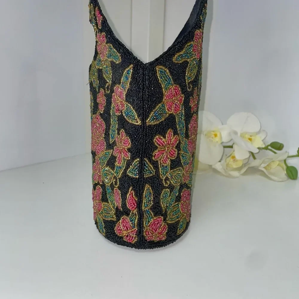 Floral Beaded Women's HandBag
